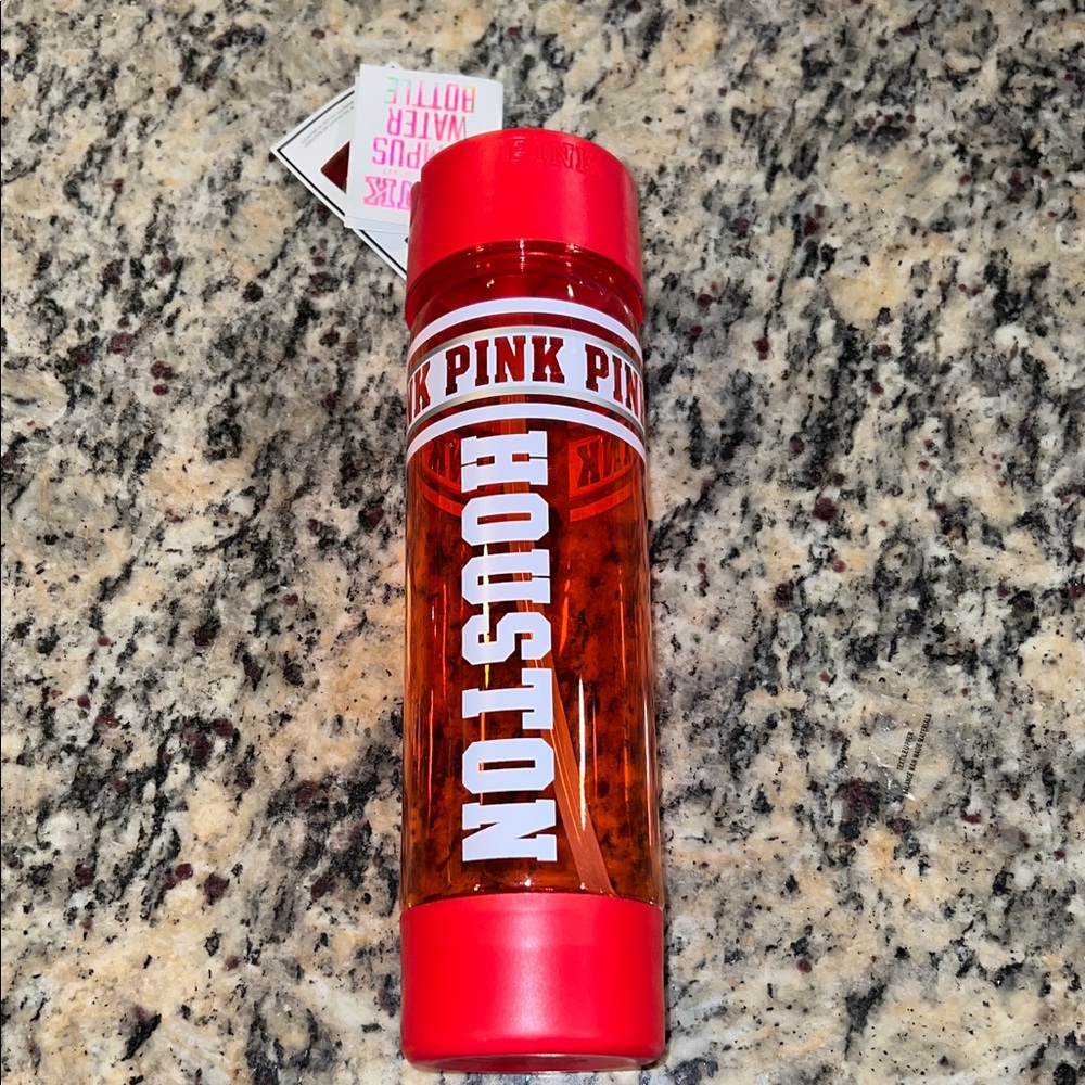 VS pink Houston UH water bottle